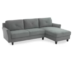 Hayward Gray Curved Arm Sectional 22 Hayward Gray Curved Arm Sectional -Storage supplies store 810524580 2