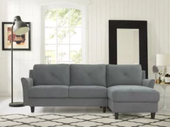 Hayward Gray Curved Arm Sectional 36 Hayward Gray Curved Arm Sectional -Storage supplies store 810524580 71