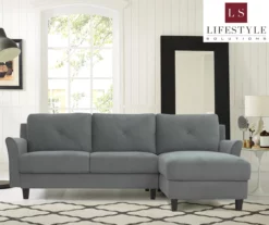 Hayward Gray Curved Arm Sectional 29 Hayward Gray Curved Arm Sectional -Storage supplies store 810524580 9