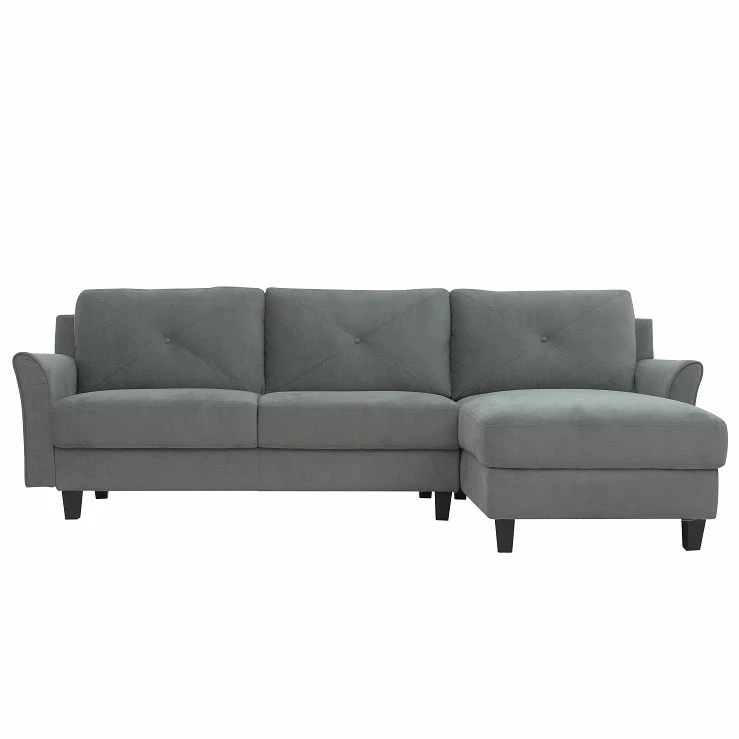 Hayward Gray Curved Arm Sectional 3 Hayward Gray Curved Arm Sectional