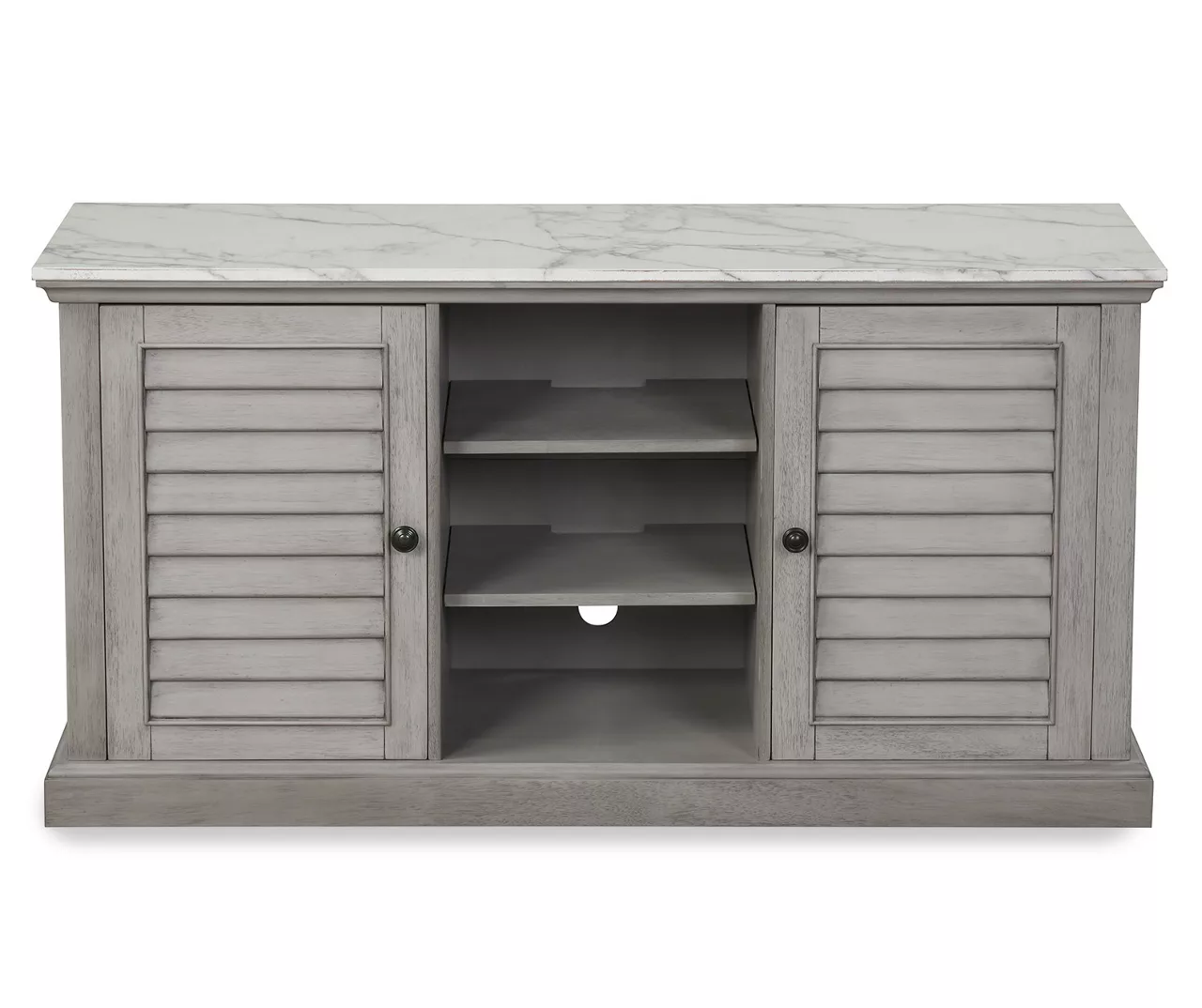 52" Faux Marble Shutter Door TV Stand 3 52" Faux Marble Shutter Door TV Stand
