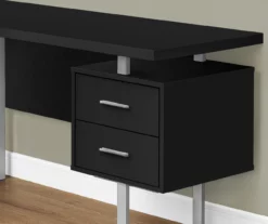 Black & Silver 3-Drawer L-Shaped Corner Desk 9 Black & Silver 3-Drawer L-Shaped Corner Desk -Storage supplies store 810527323 3