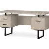 60" Taupe & Black Floating Desk 1 60" Taupe & Black Floating Desk -Storage supplies store 810527326 2