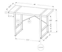Monarch Paneled Metal Computer Desk -Storage supplies store 810527346 5