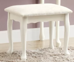 Antique White 2-Piece Mirror Vanity Set -Storage supplies store 810527351 4