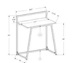 Monarch Small Space Metal Computer Desk -Storage supplies store 810527352 5