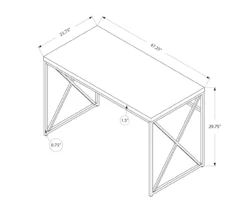 Monarch Metal Computer Desk -Storage supplies store 810527355 5