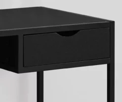 Black Metal Computer Desk -Storage supplies store 810527356 3