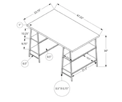 Monarch Metal 3 Tier Computer Desk -Storage supplies store 810527361 5