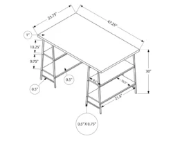 Monarch Metal 3 Tier Computer Desk -Storage supplies store 810527362 5