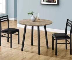 Dark Taupe & Black Metal 3-Piece Dining Set 9 Dark Taupe & Black Metal 3-Piece Dining Set -Storage supplies store 810527363 3