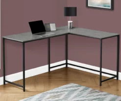 Monarch L-Shaped Metal Corner Desk -Storage supplies store 810527367 1