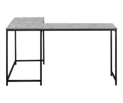 Monarch L-Shaped Metal Corner Desk -Storage supplies store 810527367 3