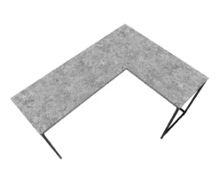 Monarch L-Shaped Metal Corner Desk -Storage supplies store 810527367 4