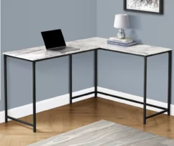 Monarch L-Shaped Metal Corner Desk -Storage supplies store 810527368 1