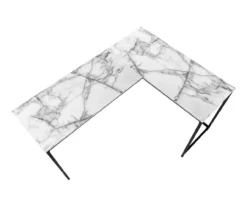 Monarch L-Shaped Metal Corner Desk -Storage supplies store 810527368 4