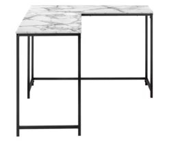 Monarch L-Shaped Metal Corner Desk -Storage supplies store 810527368 5