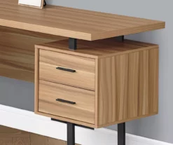 Brown Reclaimed 3-Drawer L-Shaped Corner Desk 9 Brown Reclaimed 3-Drawer L-Shaped Corner Desk -Storage supplies store 810527371 3