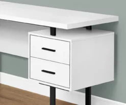White & Black 3-Drawer L-Shaped Corner Desk 9 White & Black 3-Drawer L-Shaped Corner Desk -Storage supplies store 810527374 3