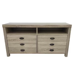 60" Driftwood Storage TV Stand -Storage supplies store 810531584