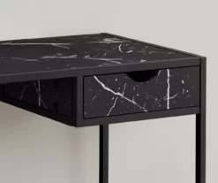 Black Marble Look Computer Desk -Storage supplies store 810533363 4 1