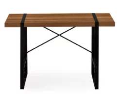 Walnut Wood Look Thick Panel Computer Desk -Storage supplies store 810533368 4