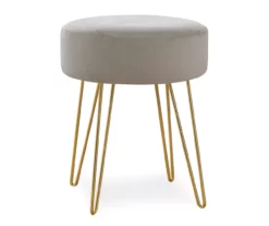 Hairpin Leg Upholstered Ottoman