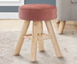 Wooden Leg Upholstered Ottoman 35 Wooden Leg Upholstered Ottoman -Storage supplies store 810533417 1