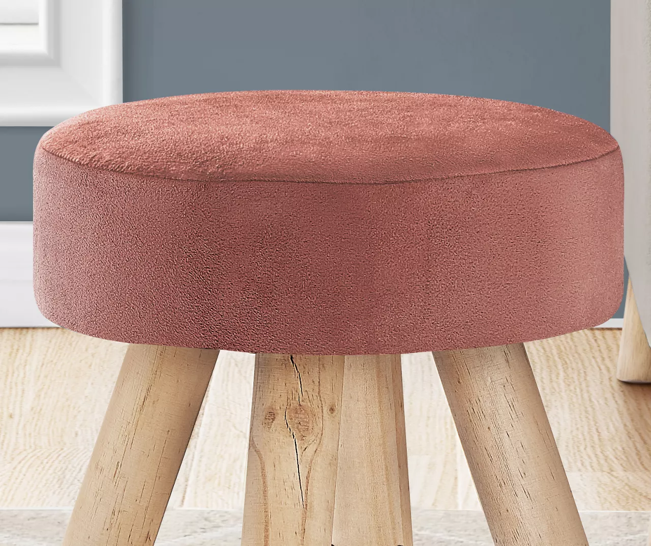 Wooden Leg Upholstered Ottoman 17 Wooden Leg Upholstered Ottoman - Image 15