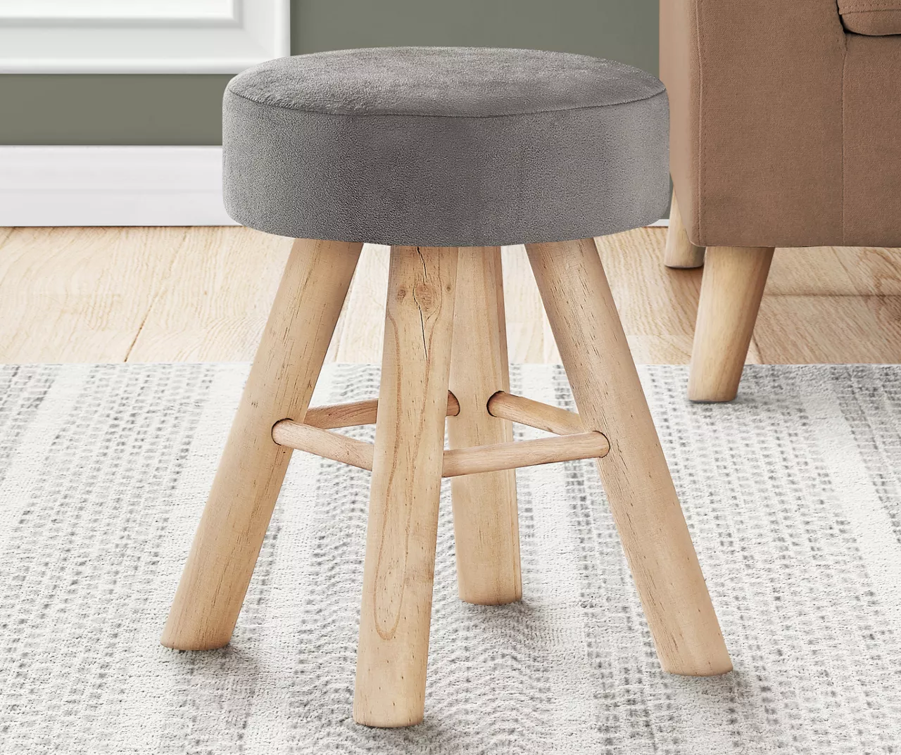 Wooden Leg Upholstered Ottoman 22 Wooden Leg Upholstered Ottoman - Image 20