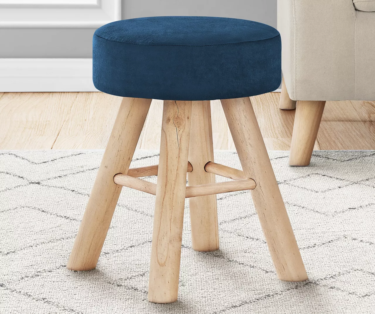 Wooden Leg Upholstered Ottoman 13 Wooden Leg Upholstered Ottoman - Image 11