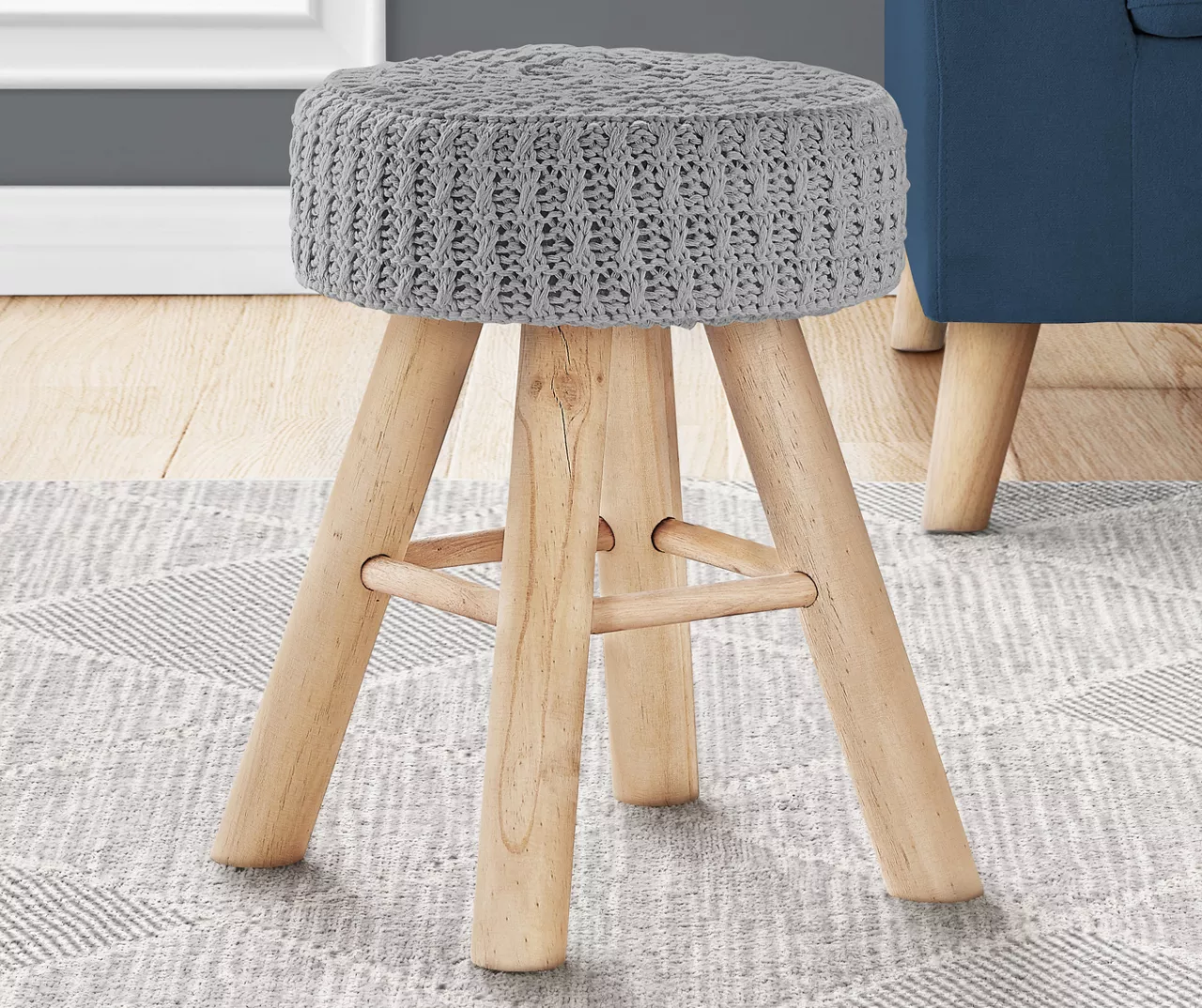 Wooden Leg Upholstered Ottoman 19 Wooden Leg Upholstered Ottoman - Image 17
