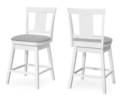 Faux Leather Swivel Bar Stools, 2-Pack 25 Faux Leather Swivel Bar Stools, 2-Pack -Storage supplies store 810533433 2