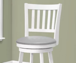 Slat Back Swivel Bar Stools, 2-Pack -Storage supplies store 810533436 4