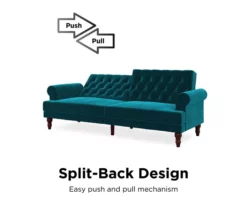 Cassidy Green Velvet Convertible Sleeper Futon 13 Cassidy Green Velvet Convertible Sleeper Futon -Storage supplies store 810535627 6