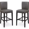 30" Black Faux Brushed Leather Bar Stools, 2-Pack -Storage supplies store 810535738 10