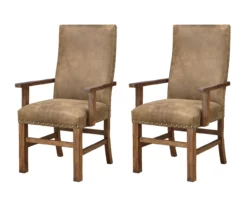 Rustic Pine & Dixie Almond Upholstered Dining Chairs, 2-Pack 9 Rustic Pine & Dixie Almond Upholstered Dining Chairs, 2-Pack -Storage supplies store 810535744 5