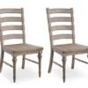 Sandstone Buff Ladderback Upholstered Dining Chairs, 2-Pack -Storage supplies store 810535746 1
