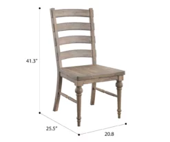 Sandstone Buff Ladderback Upholstered Dining Chairs, 2-Pack -Storage supplies store 810535746 2