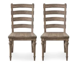 Sandstone Buff Ladderback Upholstered Dining Chairs, 2-Pack -Storage supplies store 810535746 3