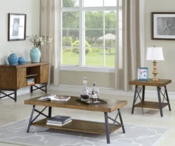 Pomona Pine Brown Coffee Table -Storage supplies store 810535747 10