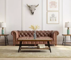 Pomona Pine Brown Coffee Table -Storage supplies store 810535747 8