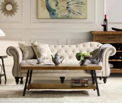 Pomona Pine Brown & Steel Gray 24" Wood Open-Shelf End Table -Storage supplies store 810535748 10