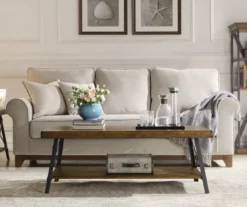 Pomona Pine Brown & Steel Gray 24" Wood Open-Shelf End Table -Storage supplies store 810535748 11