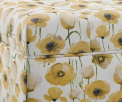 Golden Poppy Wood Leg Storage Ottoman -Storage supplies store 810535757 3