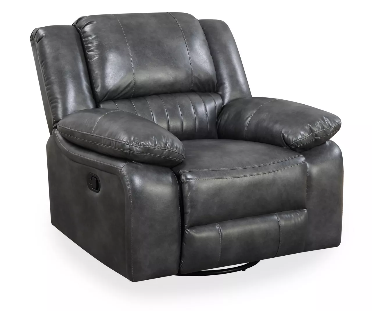 Paulson Gray Faux Leather Swivel Gliding Recliner 3 Paulson Gray Faux Leather Swivel Gliding Recliner