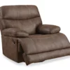 Brown Microfiber Swivel Gliding Recliner -Storage supplies store 810535760 1