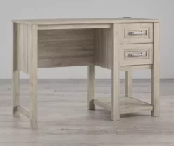 Sierra Ridge Levi Light Walnut Pedestal Desk -Storage supplies store 810538117 1