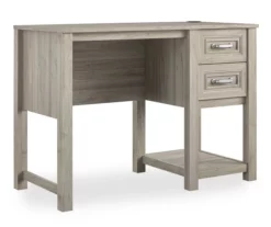 Sierra Ridge Levi Light Walnut Pedestal Desk -Storage supplies store 810538117 4
