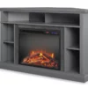 Flaxton Graphite Gray Electric Corner Fireplace Console 1 Flaxton Graphite Gray Electric Corner Fireplace Console -Storage supplies store 810538183 3